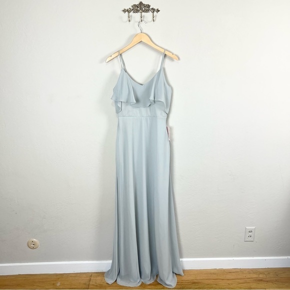 NEW Birdy Grey Jane Convertible Maxi Dress‎ in Chiffon Dove Grey Size Medium - Picture 1 of 10